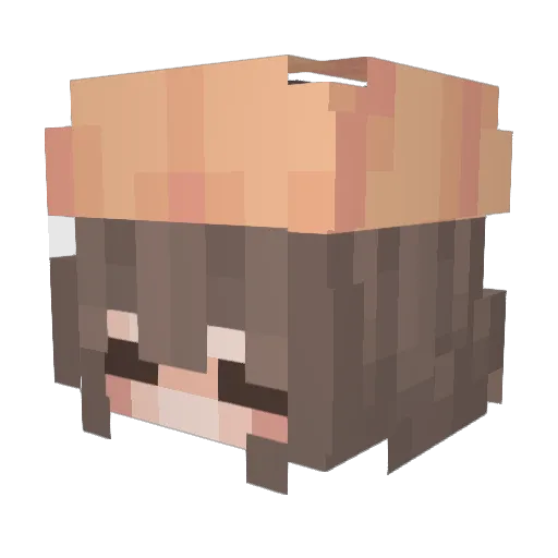 senihi Minecraft avatar head, 3D render