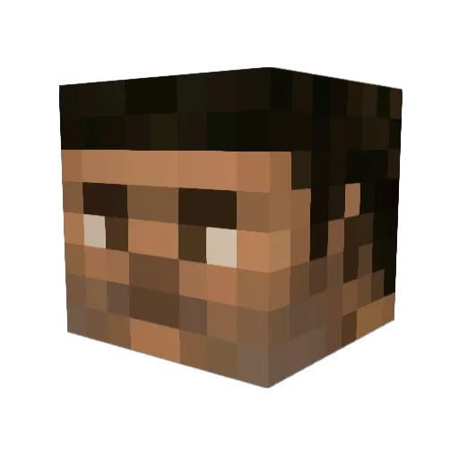 senji6 Minecraft avatar head, 3D render
