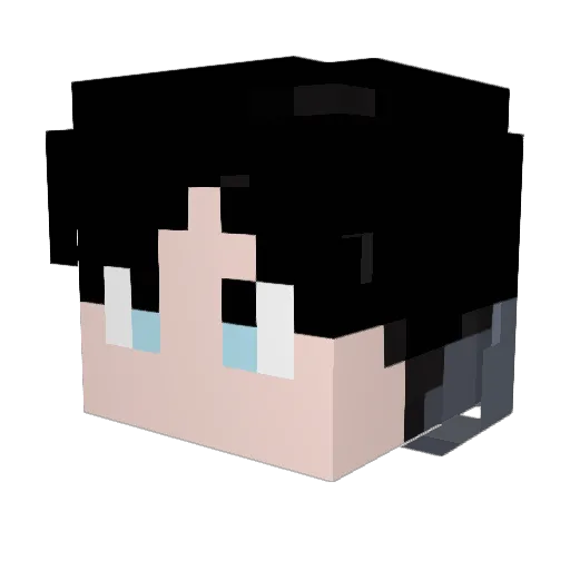 senjinyukine Minecraft avatar head, 3D render