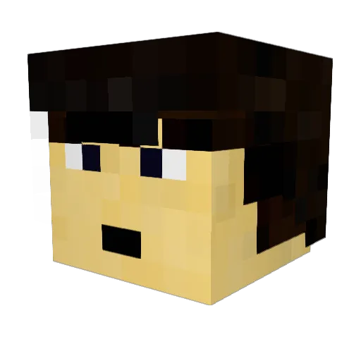 senkesword Minecraft avatar head, 3D render