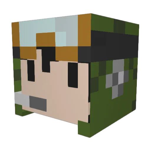senkou777 Minecraft avatar head, 3D render