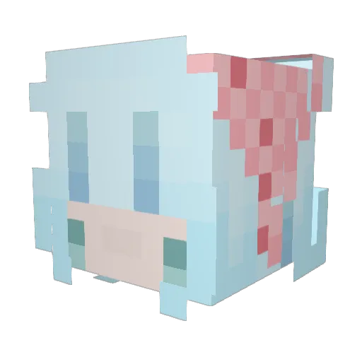 senkuuq Minecraft avatar head, 3D render