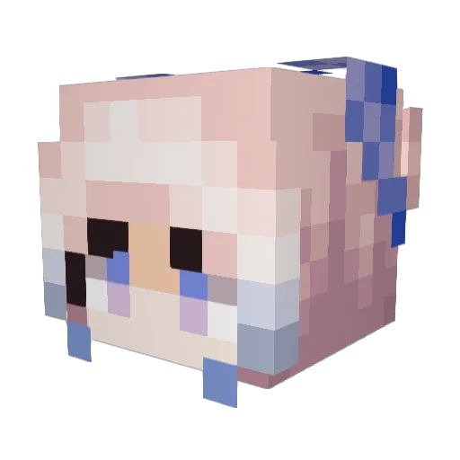 senmii Minecraft avatar head, 3D render