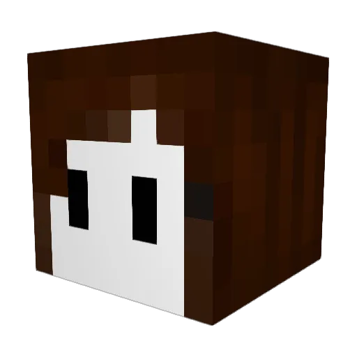 senmors Minecraft avatar head, 3D render