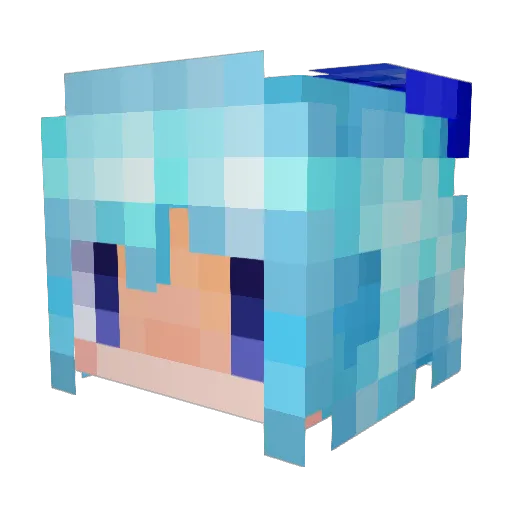 sennbeiya Minecraft avatar head, 3D render