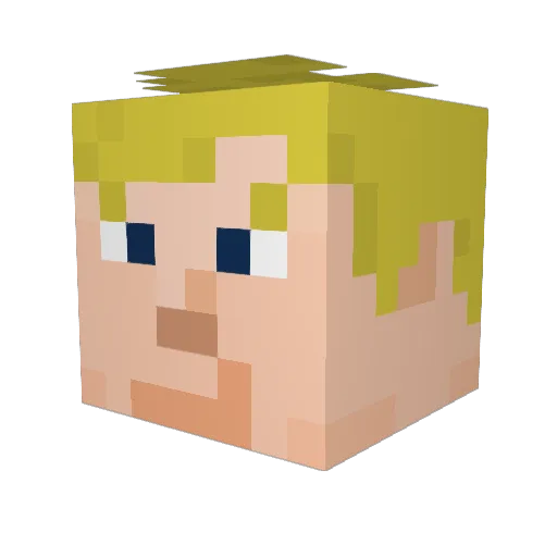 senne4attack Minecraft avatar head, 3D render