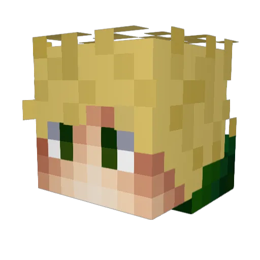 senniepower Minecraft avatar head, 3D render