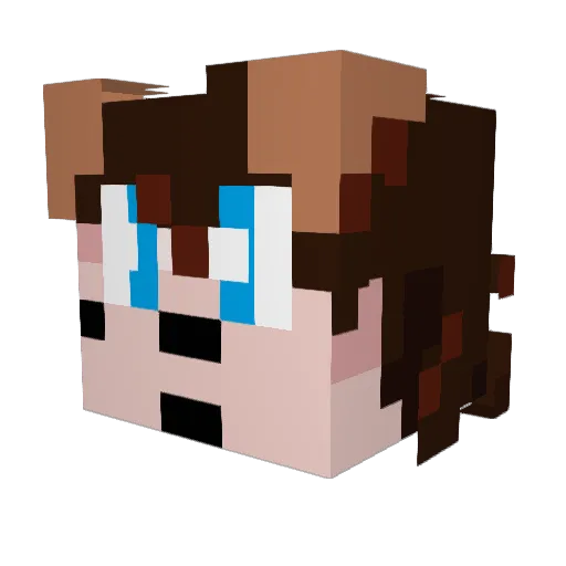 senok Minecraft avatar head, 3D render