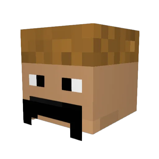 senormateo08 Minecraft avatar head, 3D render