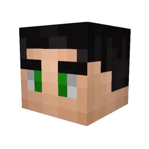 senornoche Minecraft avatar head, 3D render