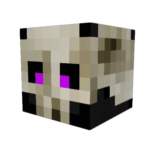 senrihin Minecraft avatar head, 3D render