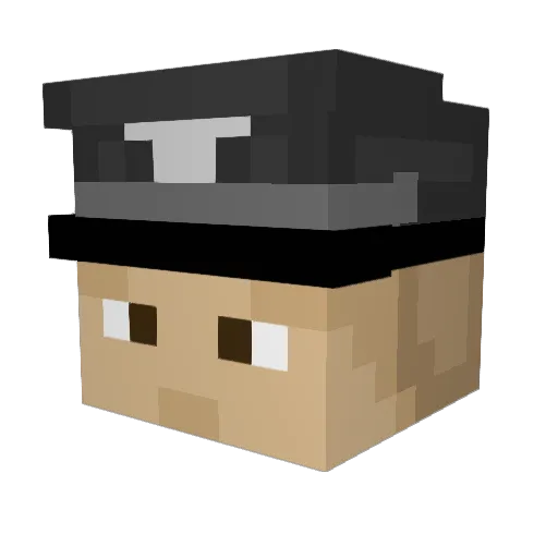 sensaimomo Minecraft avatar head, 3D render