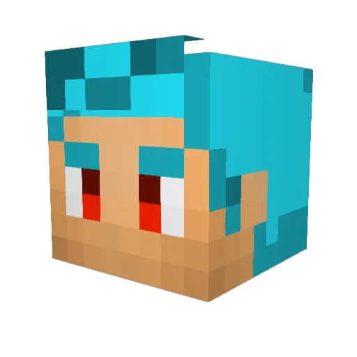 sensebense Minecraft avatar head, 3D render