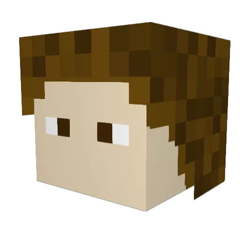 senseimd Minecraft avatar head, 3D render