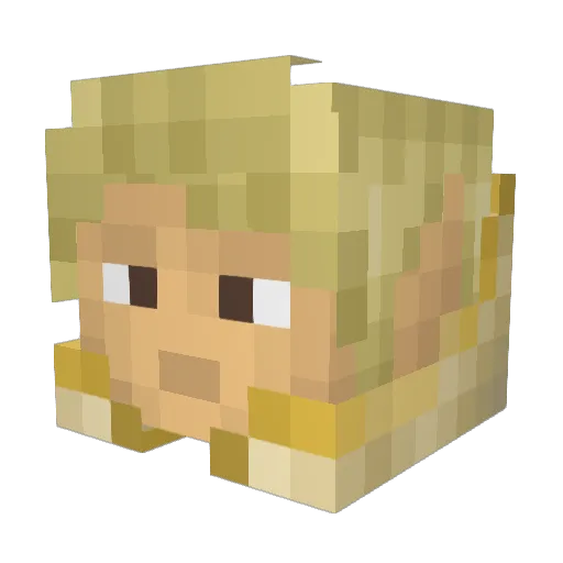 senseipown Minecraft avatar head, 3D render