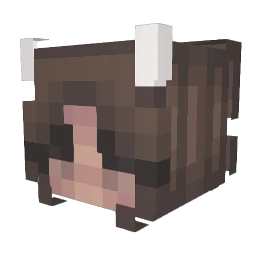 senshi_07 Minecraft avatar head, 3D render