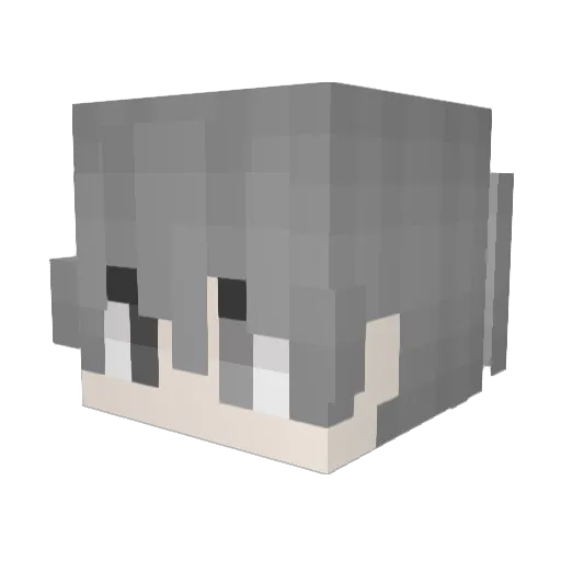 sensitivecatboy Minecraft avatar head, 3D render