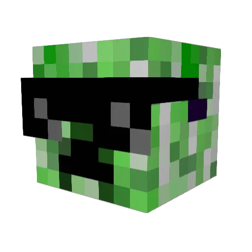 sensiz Minecraft avatar head, 3D render