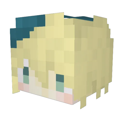 senspark Minecraft avatar head, 3D render