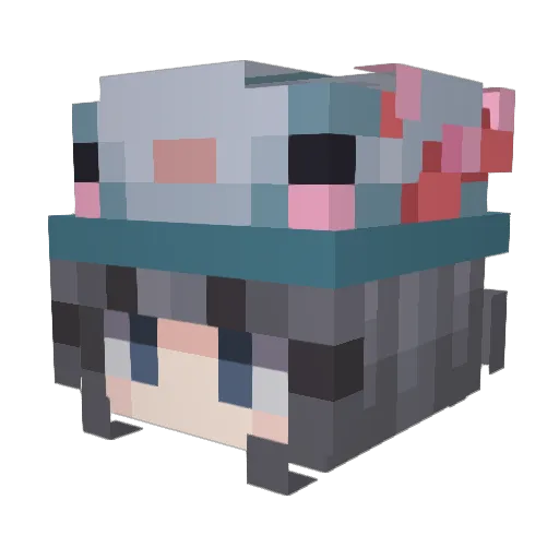 sensuals Minecraft avatar head, 3D render