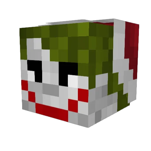 sententiskt Minecraft avatar head, 3D render