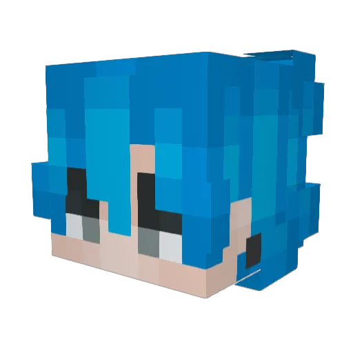 senthegodT Minecraft avatar head, 3D render