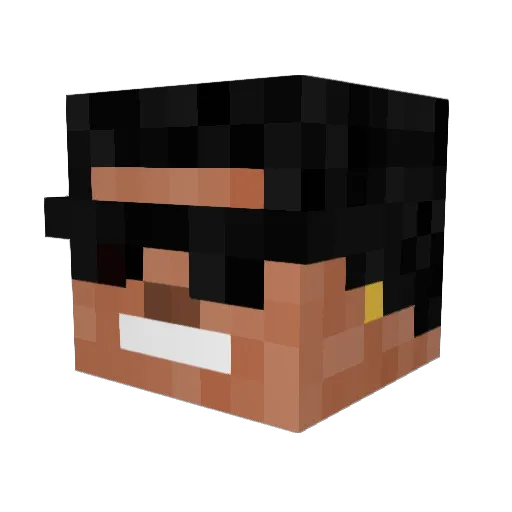 senti7 Minecraft avatar head, 3D render