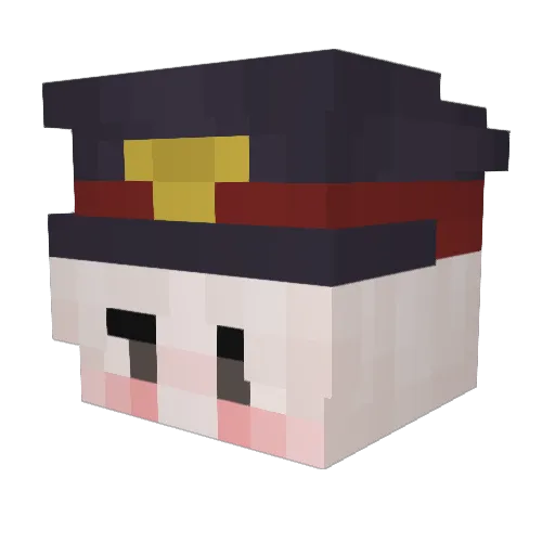seny4_k Minecraft avatar head, 3D render