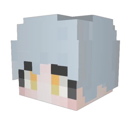 seo_nu Minecraft avatar head, 3D render