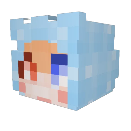 seoco_1325 Minecraft avatar head, 3D render