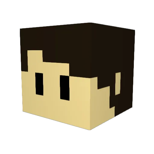 seodya Minecraft avatar head, 3D render