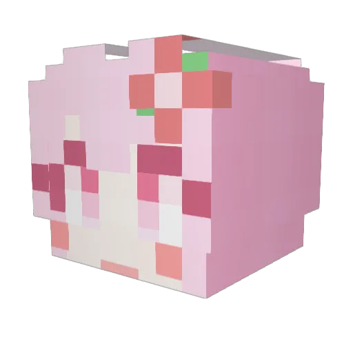 seolyeon Minecraft avatar head, 3D render