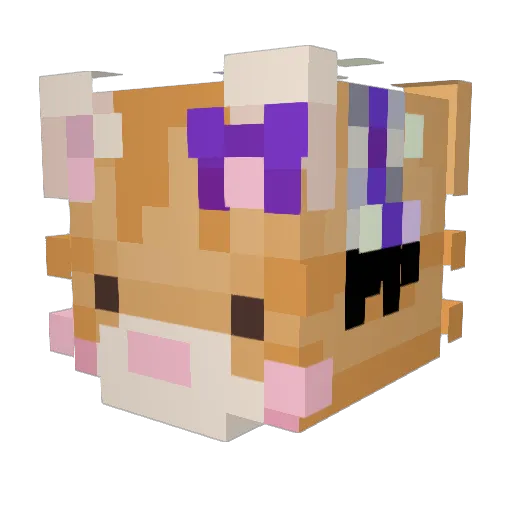 seomihyeon Minecraft avatar head, 3D render
