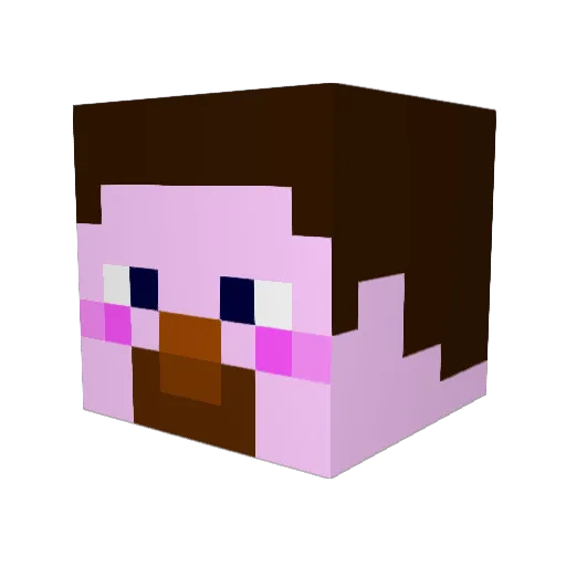 seonik Minecraft avatar head, 3D render