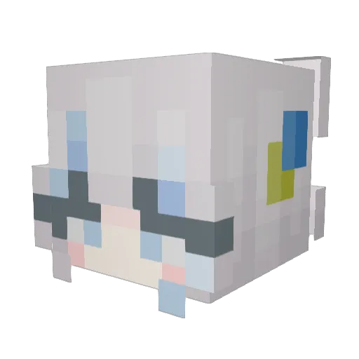seonino Minecraft avatar head, 3D render