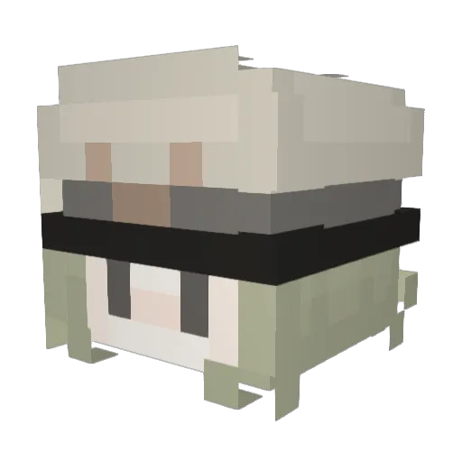 seoryuu Minecraft avatar head, 3D render