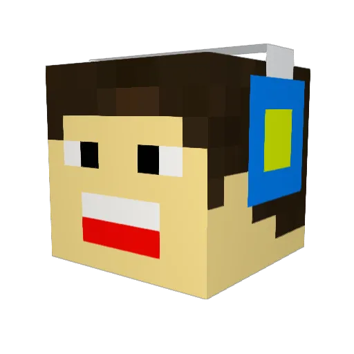 seoul2line Minecraft avatar head, 3D render