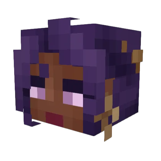 seoulmate Minecraft avatar head, 3D render