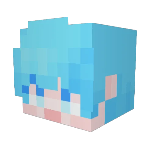 seowoo_03 Minecraft avatar head, 3D render