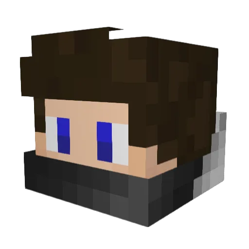 sep05 Minecraft avatar head, 3D render