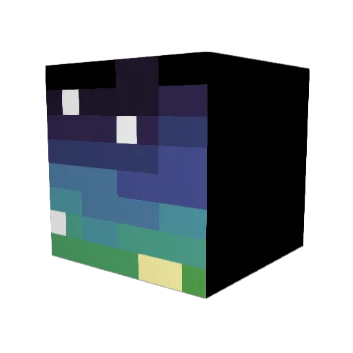sepama Minecraft avatar head, 3D render