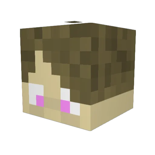 sephjo Minecraft avatar head, 3D render