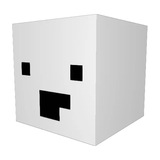 sepi_05 Minecraft avatar head, 3D render