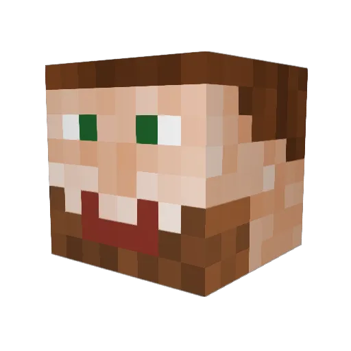sepport Minecraft avatar head, 3D render