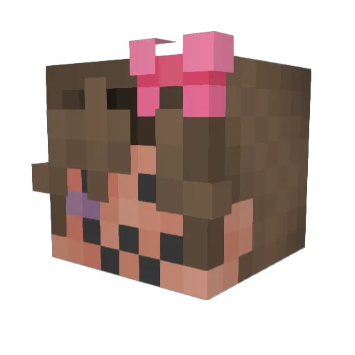 seppukuw Minecraft avatar head, 3D render