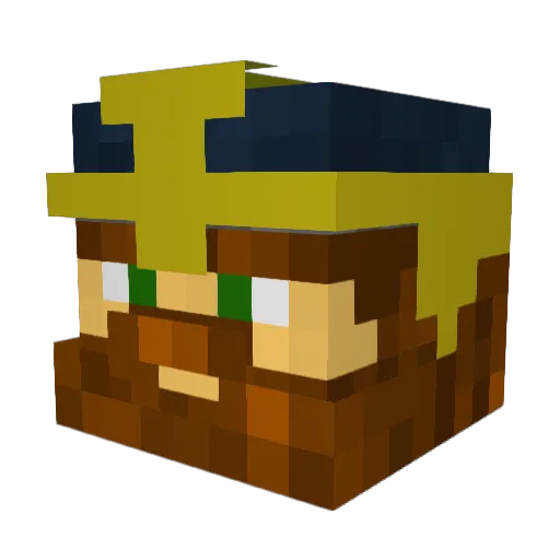 sepvd Minecraft avatar head, 3D render