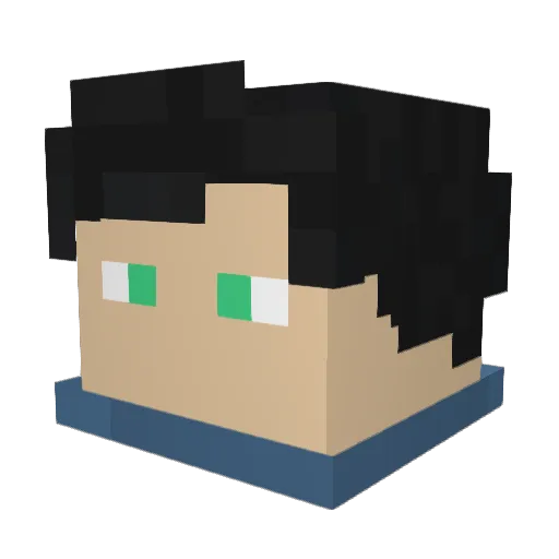 sequoia22 Minecraft avatar head, 3D render