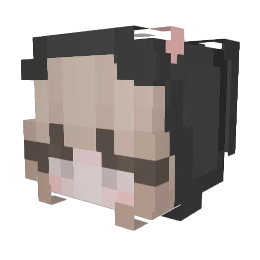 ser_ene Minecraft avatar head, 3D render