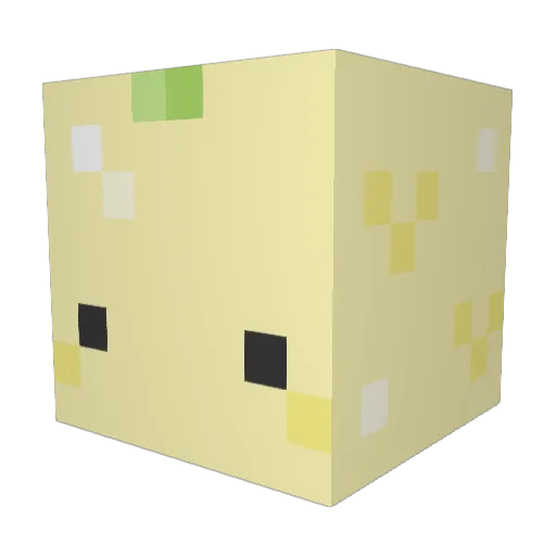 ser_lemonade Minecraft avatar head, 3D render