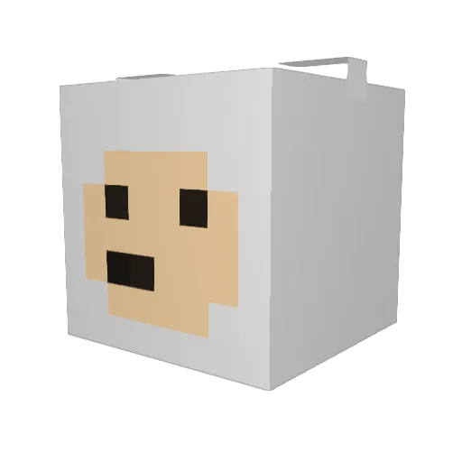 seraedu Minecraft avatar head, 3D render